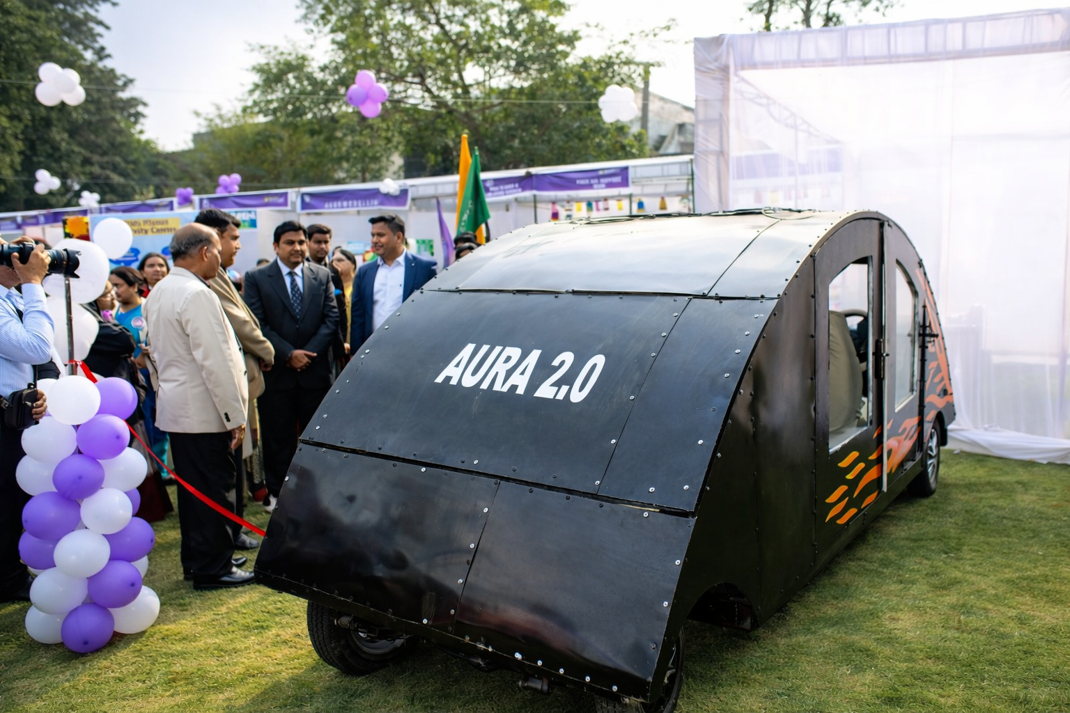 Solar Aura 2.0 solar car project by Schiller students